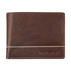 Maverick Rough Gear - Portefeuille - RFID, with zipper - cuir de buffle pleine fleur à tannage végétal - brun