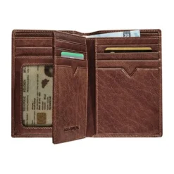 Maverick Rough Gear - Portefeuille - RFID pour cartes supplémentaires - cuir de buffle pleine fleur à tannage végétal - brun