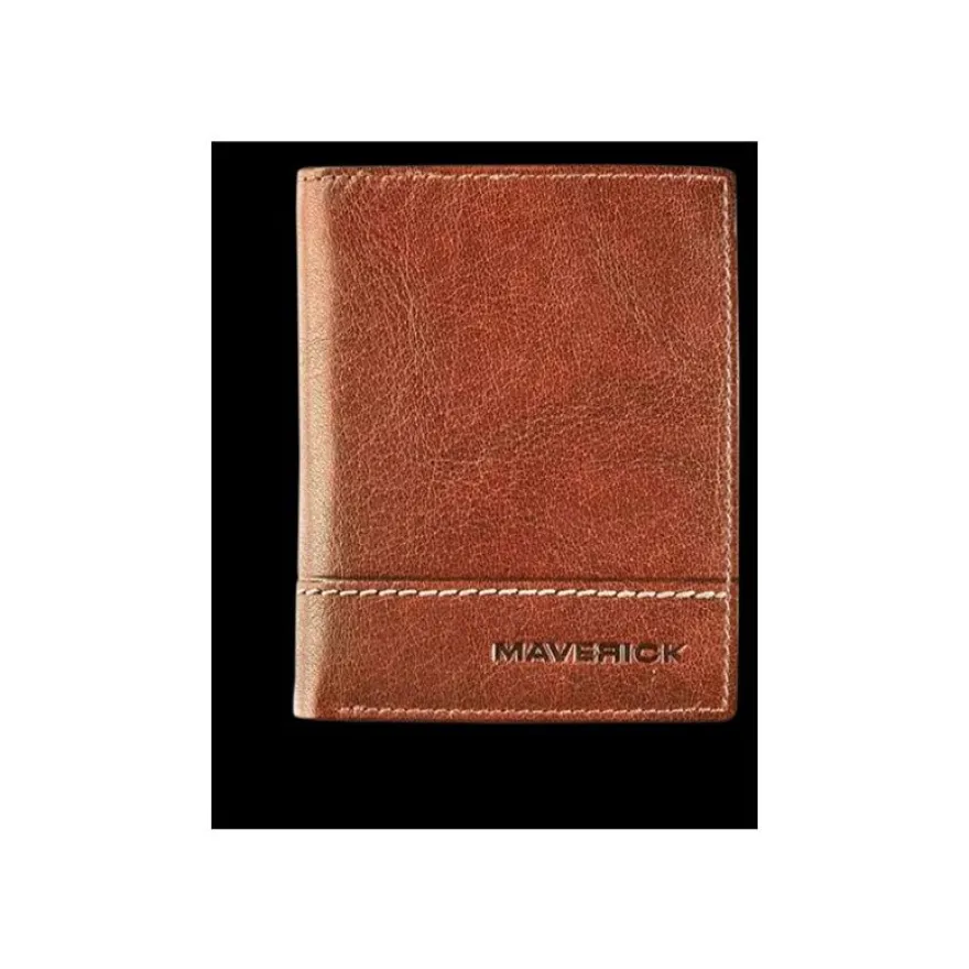 Maverick Rough Gear - Portefeuille anti-piratage - cognac