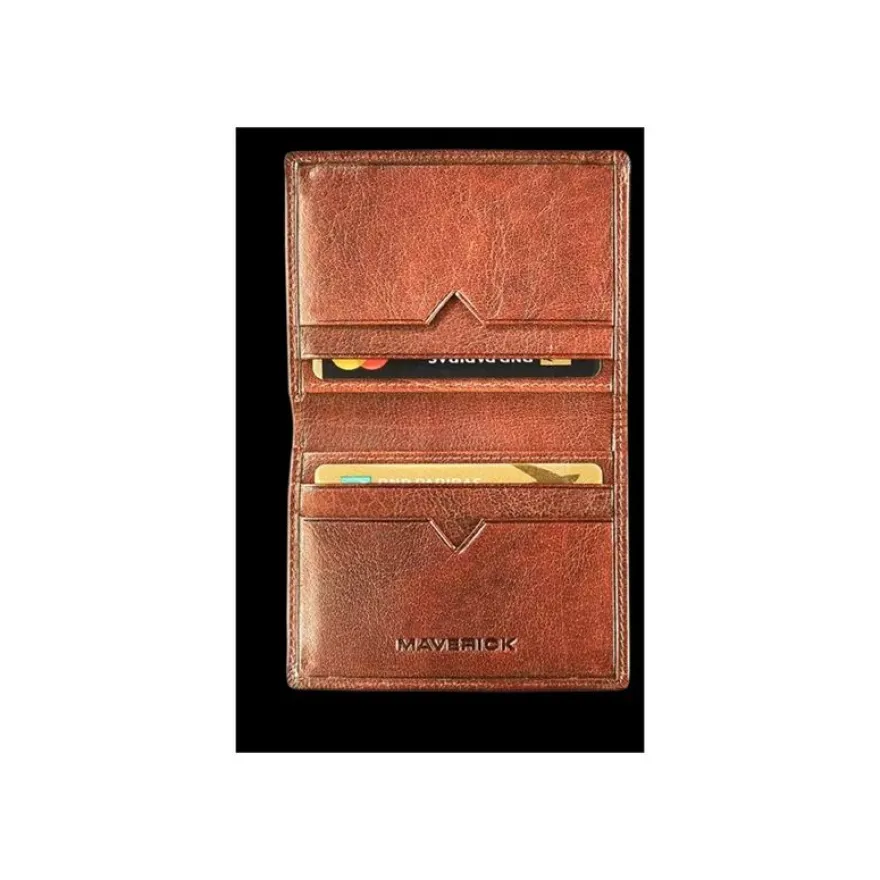 Maverick Rough Gear - Portefeuille anti-piratage - cognac