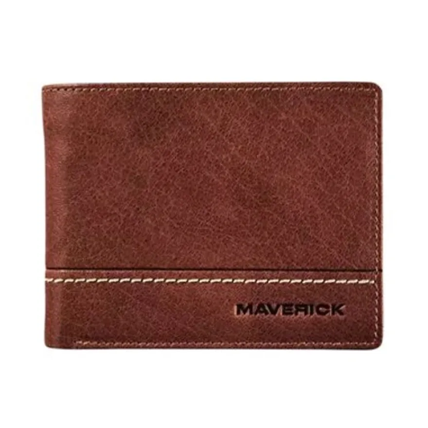 Maverick Rough Gear - Portefeuille - RFID - cuir de buffle pleine fleur à tannage végétal - brun