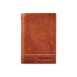 Maverick Rough Gear - Portefeuille - RFID, with removable cardholder - cuir de buffle pleine fleur à tannage végétal - cognac