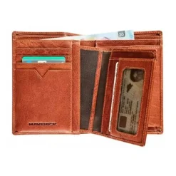 Maverick Rough Gear - Portefeuille - RFID, with removable cardholder - cuir de buffle pleine fleur à tannage végétal - cognac