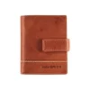 Maverick Rough Gear - Portefeuille - compact RFID - cuir de buffle pleine fleur à tannage végétal - cognac
