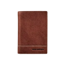 Maverick Rough Gear - Portefeuille - RFID, with removable cardholder - cuir de buffle pleine fleur à tannage végétal - brun