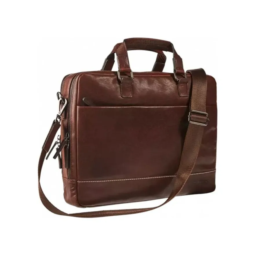 Maverick Rough Gear - Sacoche pour ordinateur portable - grand - cuir - 15.6" - brun