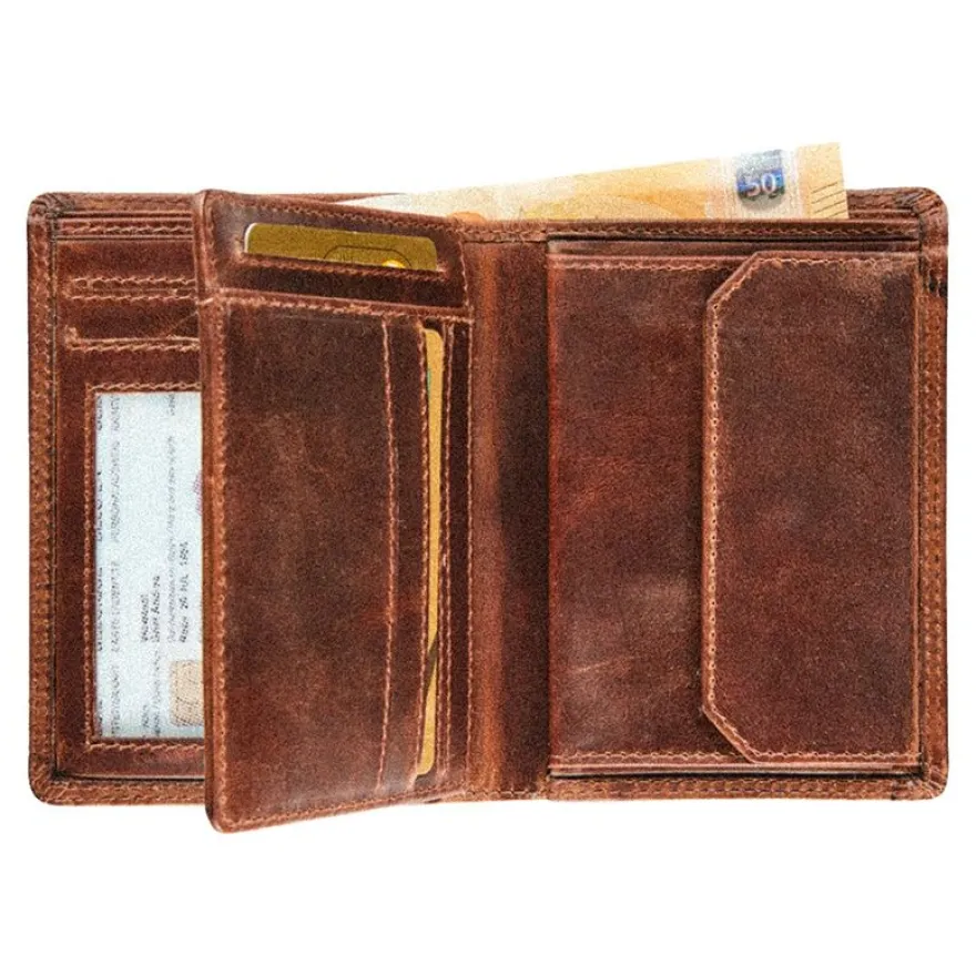 Maverick The Original - Portefeuille RFID avec poche pour la monnaie - cuir (9x12 cm)