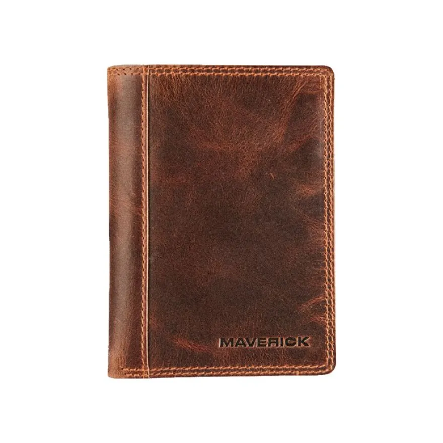 Maverick The Original - Portefeuille RFID avec poche pour la monnaie - cuir (9x12 cm)