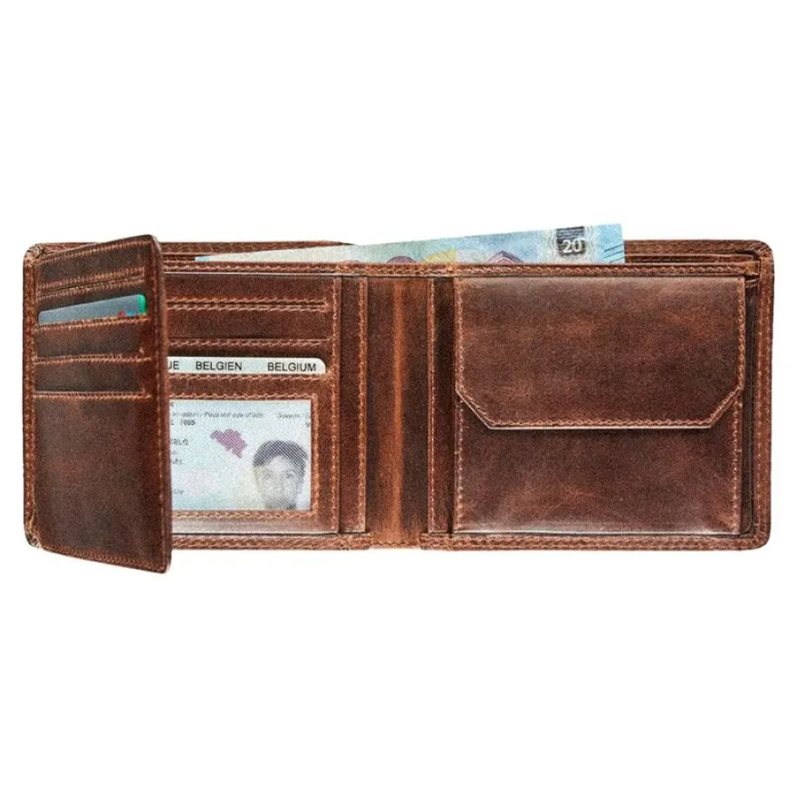 Maverick The Original - Portefeuille RFID avec 2 pochettes pour les billets - cuir