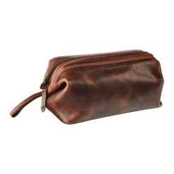 Maverick The Original - Trousse de toilette - cuir de vachette pleine fleur tanné végétal - brun