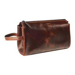 Maverick The Original - Trousse de toilette - carré - cuir de vachette pleine fleur tanné végétal - brun