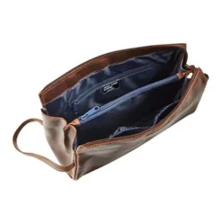 Maverick The Original - Trousse de toilette - carré - cuir de vachette pleine fleur tanné végétal - brun