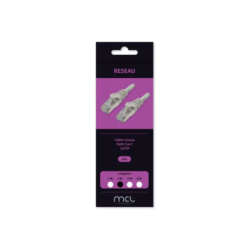 MCL - Câble réseau - RJ-45 (M) pour RJ-45 (M) - 2 m - gris