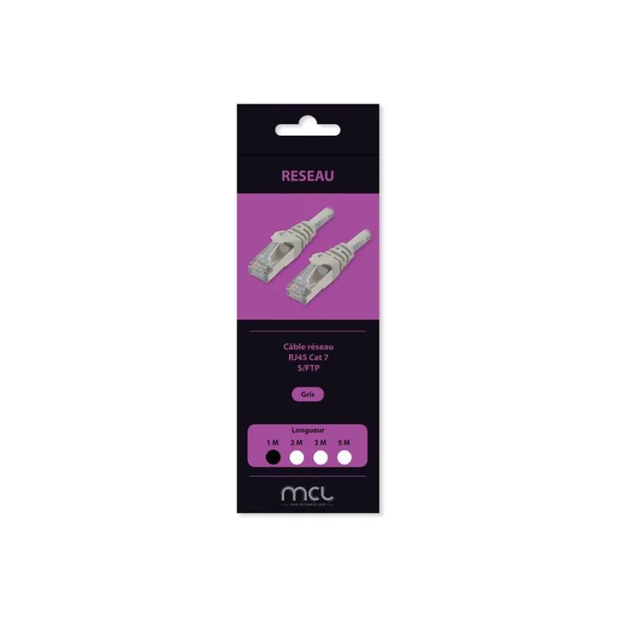 MCL - Câble réseau - RJ-45 (M) pour RJ-45 (M) - 1 m - gris
