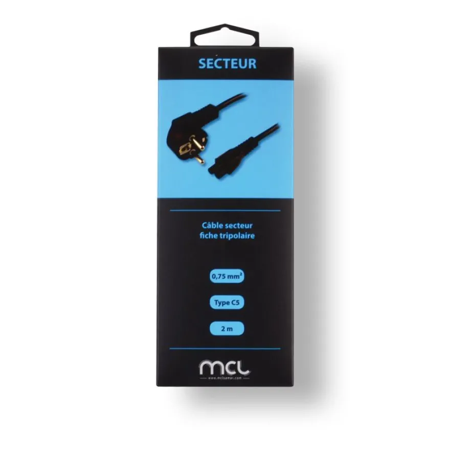 MCL - cordon secteur - fiche tripolaire - 2m c5