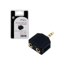 MCL Samar - adaptateur audio/stéréo JACK 3.5 (M) vers 2 prises JACK 3.5 (F) - haute qualité
