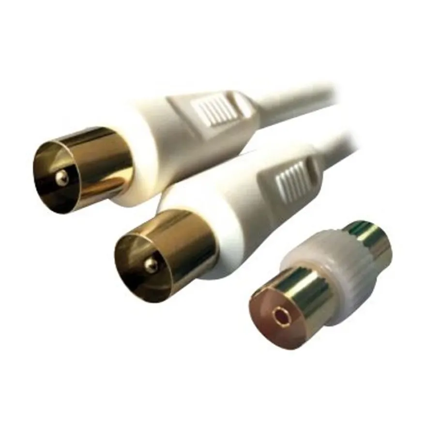 MCL Samar - câble d'antenne 90dB (M)/(M) 9,5 mm + adaptateur (F)/(F) - 1 m