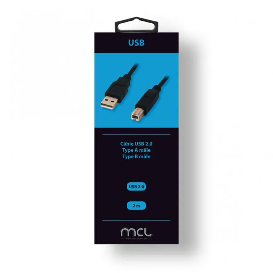 MCL Samar - câble USB 2.0 type A / B mâle - 2m