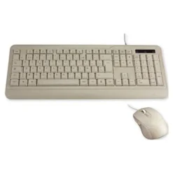 MCL Samar - Ensemble clavier et souris filaire - Azerty Français - Terrazzo Beige