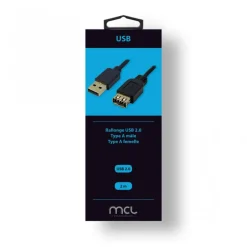 MCL Samar - Rallonge de câble USB 2.0 type A (M) vers USB 2.0 type A (F) - 2 m