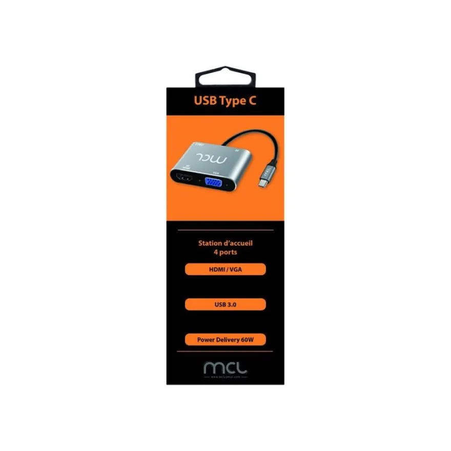 MCL Samar - Station d'accueil - USB-C 3.2 Gen 2 - VGA, HDMI