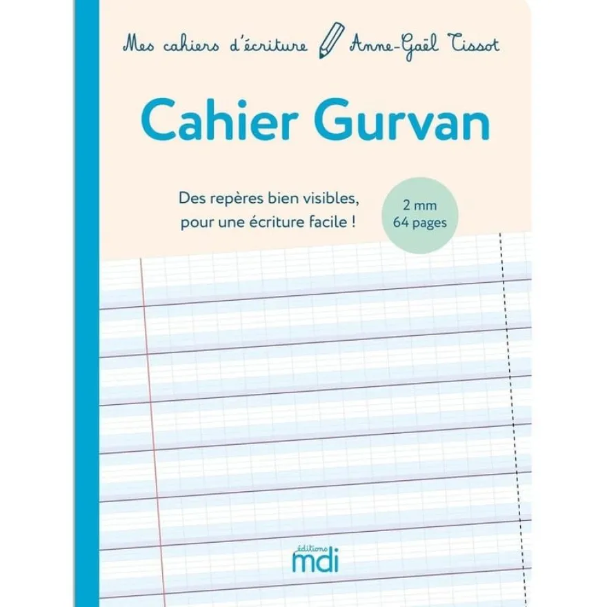 MDI mes cahiers d'écriture - cahier Gurvan 2 mm
