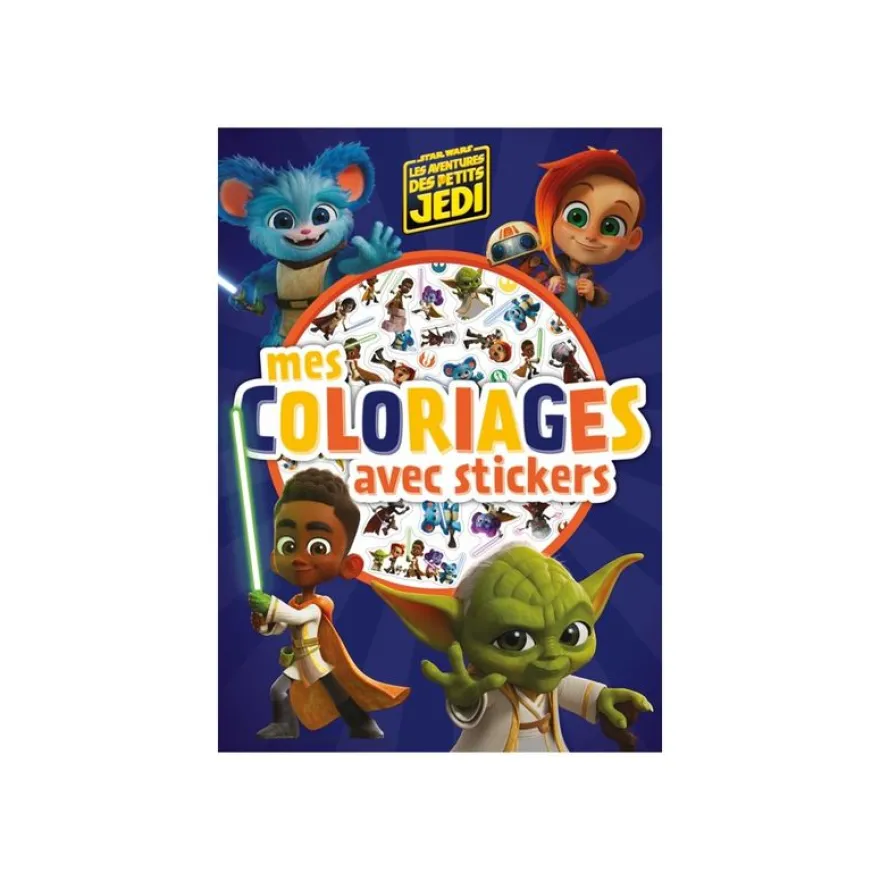 Mes Coloriages avec stickers - Star Wars Les Aventures des Petits Jedi