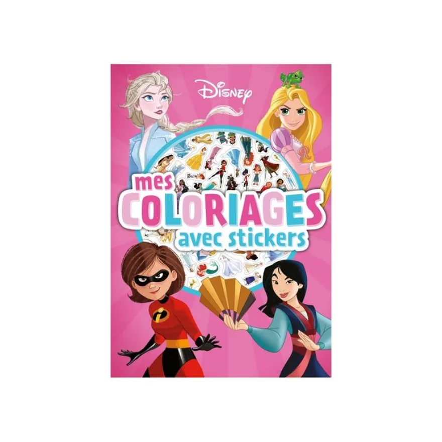 Mes Coloriages avec stickers - Girl Power - Disney