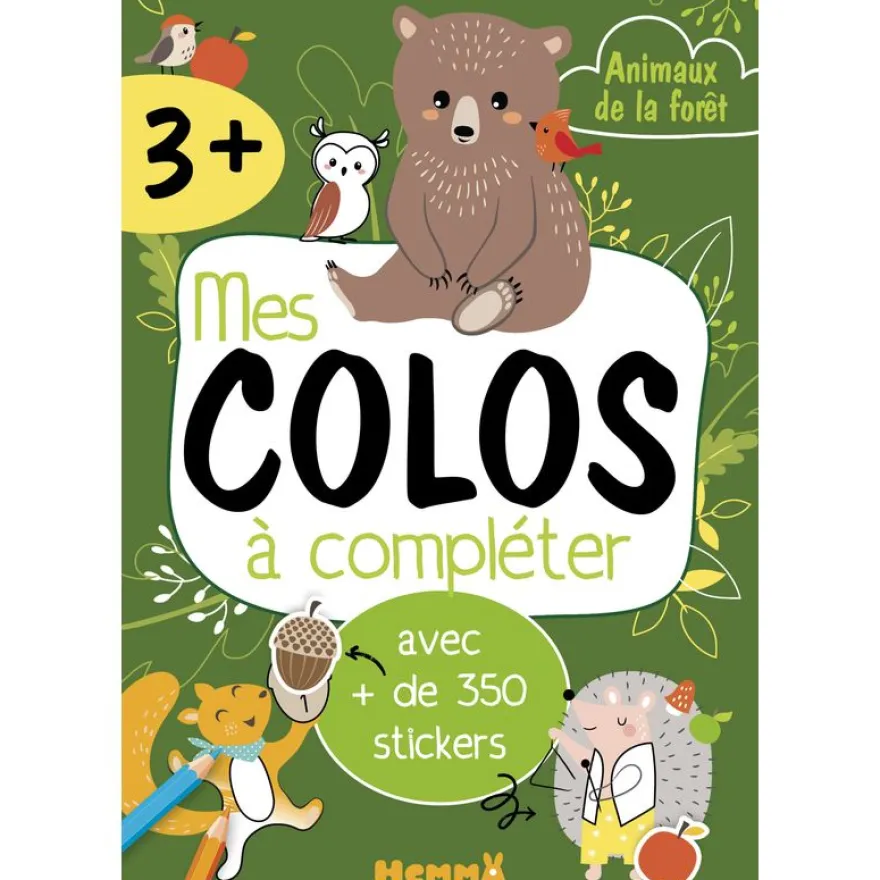 Mes Colos à Compléter - Animaux de la Forêt - avec plus de 350 Stickers