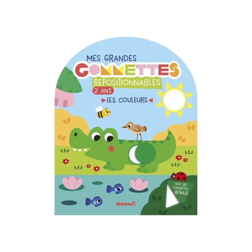 Mes grandes gommettes repositionnables - 2 ans - les couleurs - avec des gommettes bonus
