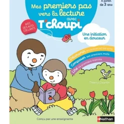 Mes premiers pas vers la lecture avec T'choupi : une initiation en douceur avec des autocollants