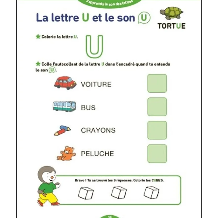 Mes premiers pas vers la lecture avec T'choupi : une initiation en douceur avec des autocollants