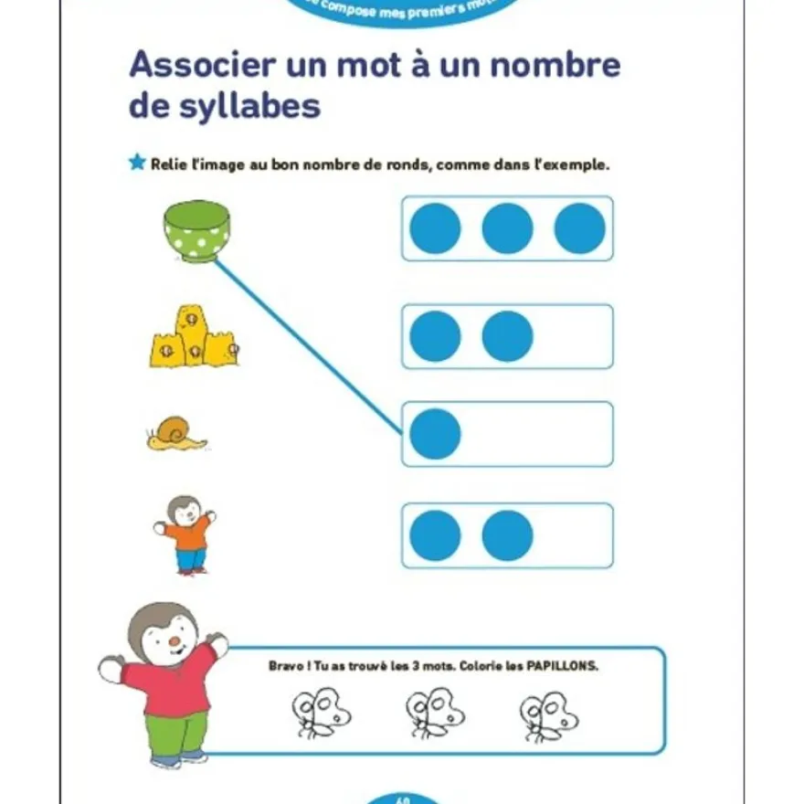 Mes premiers pas vers la lecture avec T'choupi : une initiation en douceur avec des autocollants