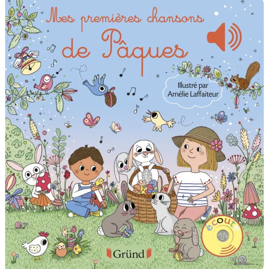 Mes premières chansons de Pâques Livre sonore avec 6 puces Bébé dès 6 mois