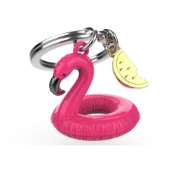 Metalmorphose - Porte-clés - bouée flamant rose