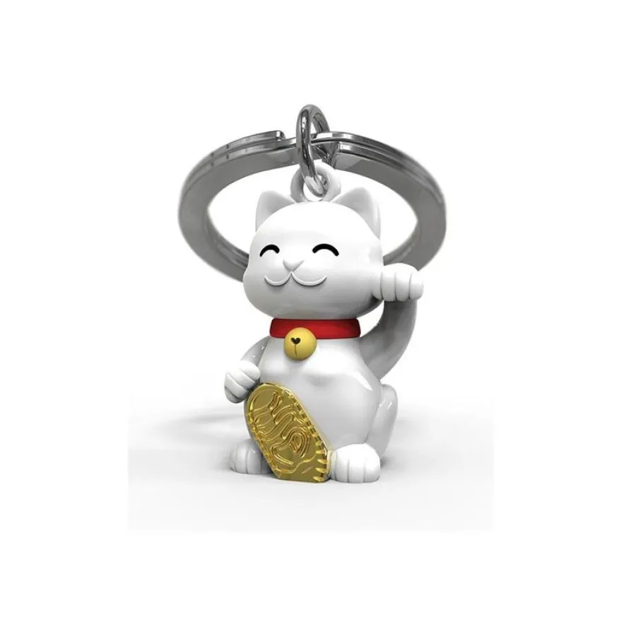 Metalmorphose - Porte-clés - chat porte bonheur
