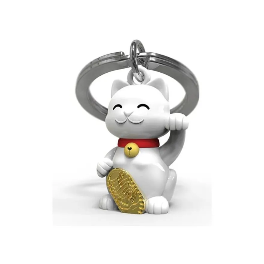 Metalmorphose - Porte-clés - chat porte bonheur