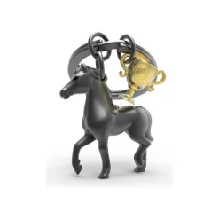 Metalmorphose - Porte-clés - cheval noir et son trophée