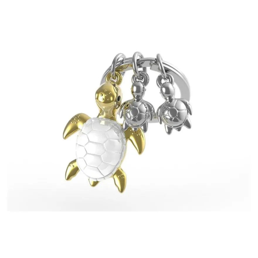 Metalmorphose - Porte-clés - tortue et ses 2 petits