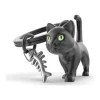 Metalmorphose - Porte-clés - chat noir yeux phosphorescents