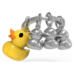 Metalmorphose - Porte-clés - canard jaune et son petit