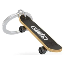 Metalmorphose - Porte-clés - alliage de zinc - skateboard - perle d'or, balle brillante, chrome mat