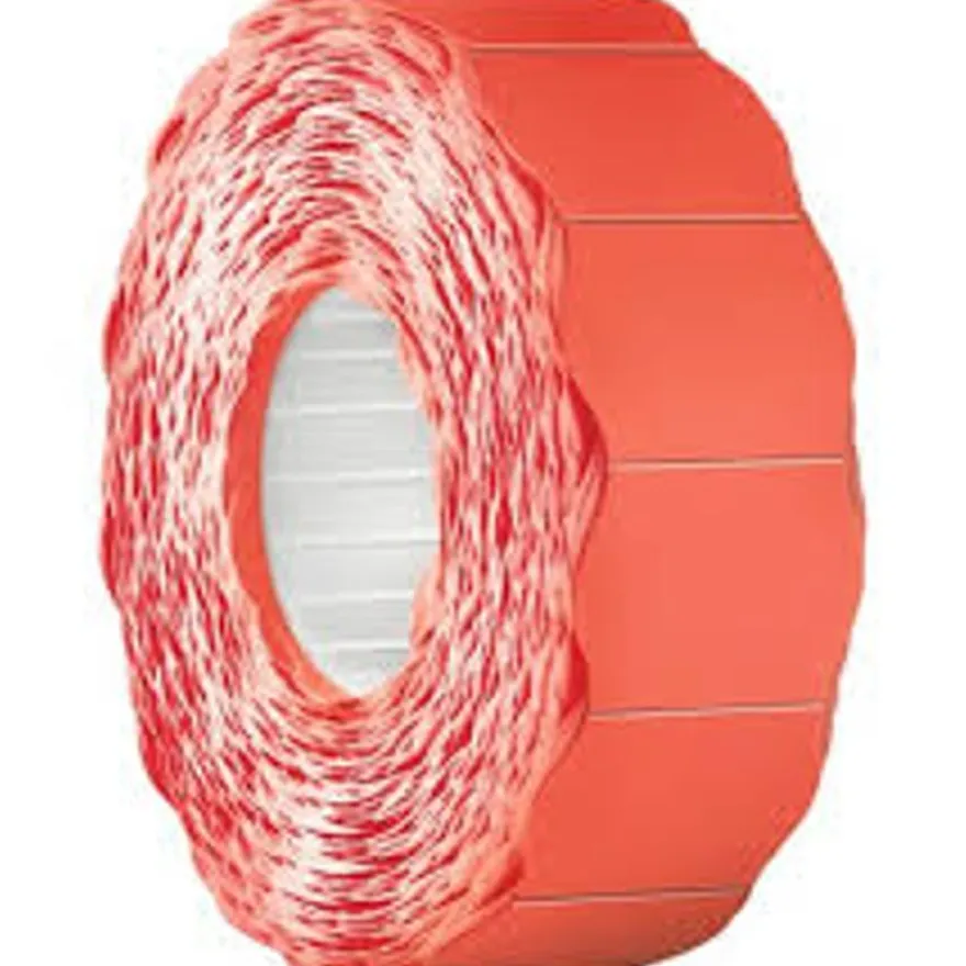 METO Arrow - Boîte de 6 rouleaux de 1000 étiquettes permanentes - 22 x 12 mm - rouge - pour étiqueteuse 1 ligne
