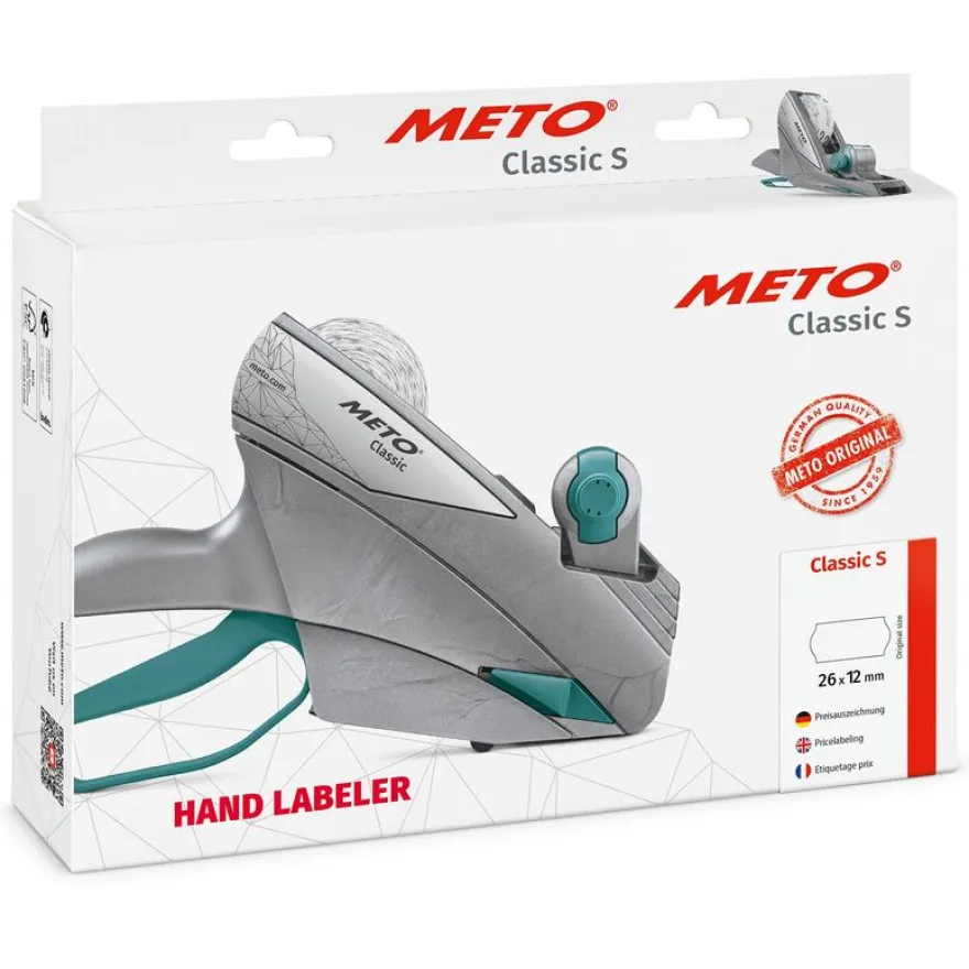 METO Proline - Etiqueteuse 1 ligne - fourni avec 1000 étiquettes blanches 26 x 12 mm