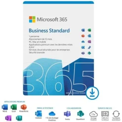 Microsoft 365 Business Standard - Code d'activation envoyé par email valable pour 1 appareil pendant 1 an