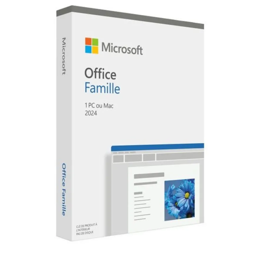 Microsoft Office Famille 2024 - Code d'activation envoyé par email valable pour 1 appareil