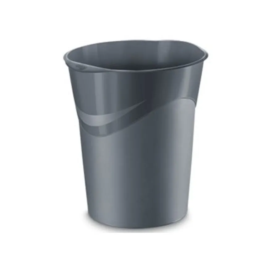 Mineral by Cep - Corbeille à papier - 14 L - gris orage