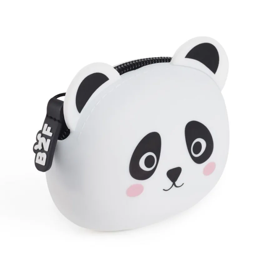 Mini porte-monnaie Panda Back2Fun - silicone doux et design adorable.