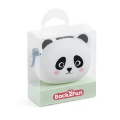Mini porte-monnaie Panda Back2Fun - silicone doux et design adorable.