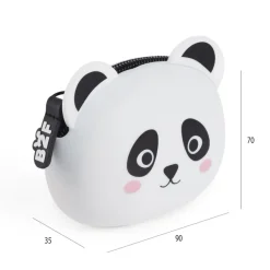 Mini porte-monnaie Panda Back2Fun - silicone doux et design adorable.